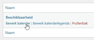 Bewerk kalender WP Simple Booking Calender Bewerk kalender WP Simple Booking Calender